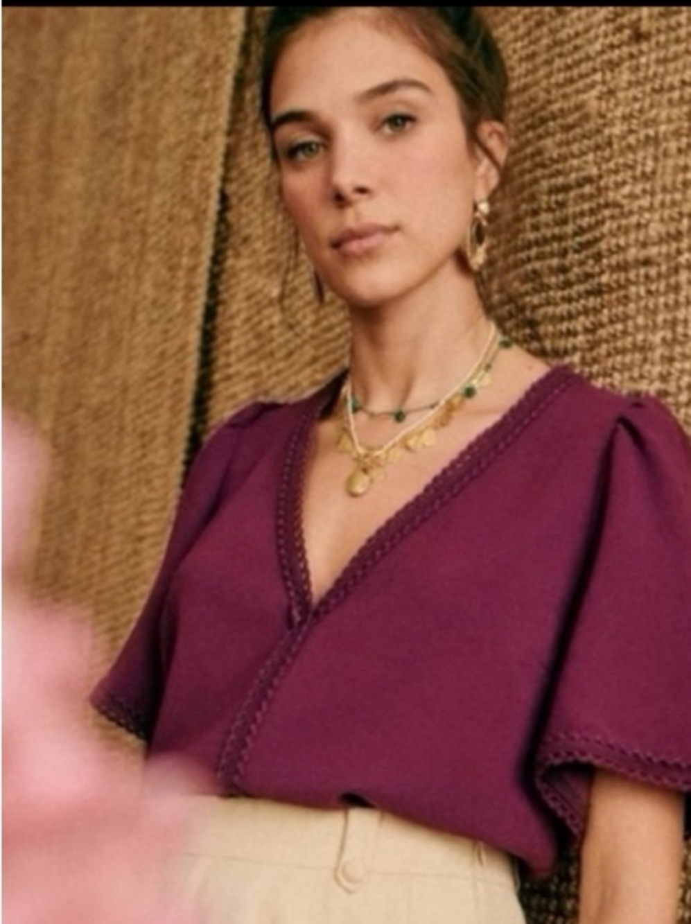 Sezane Purple Blouse